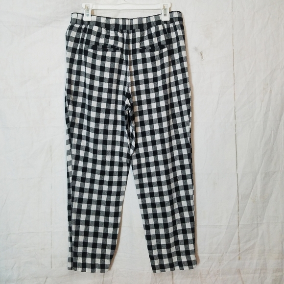 Banana republic factory linen blend Buffalo print Hayden pants - Picture 2 of 8